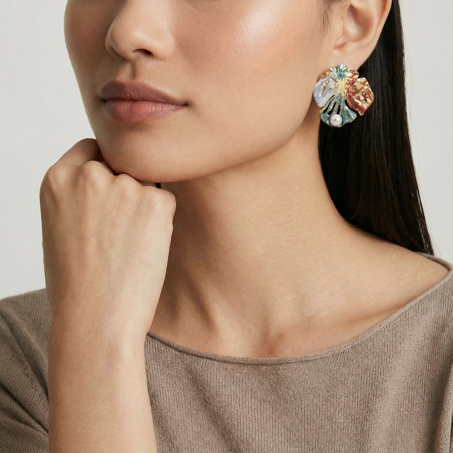 Tropical Muse Pearl Earrings