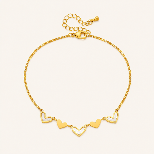 Dainty Heart Chain Anklet