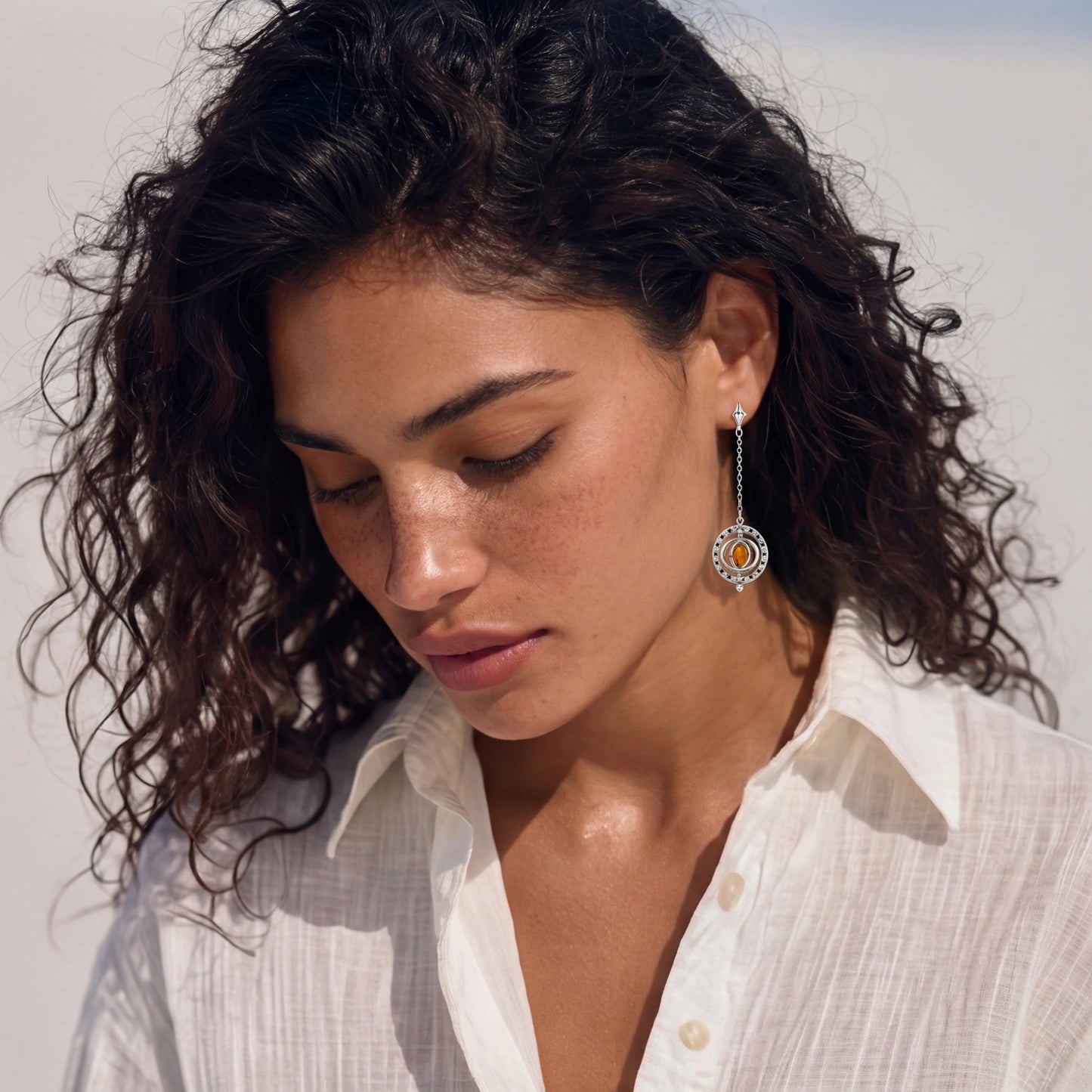 Sunstone Aura Earrings