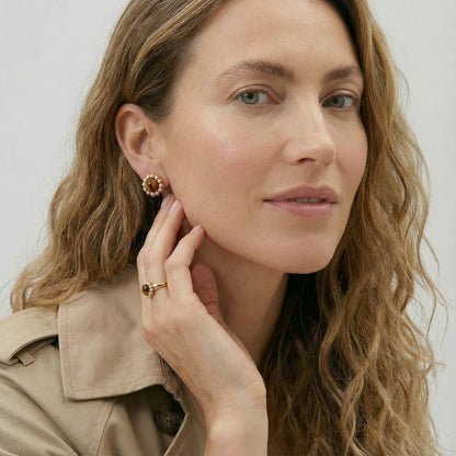 Tiger Eye Bloom Studs
