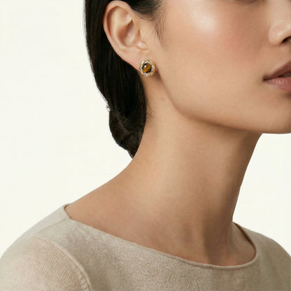 Empress Tiger's Eye Studs