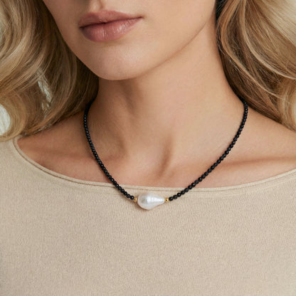 Midnight Pearl Strand Necklace