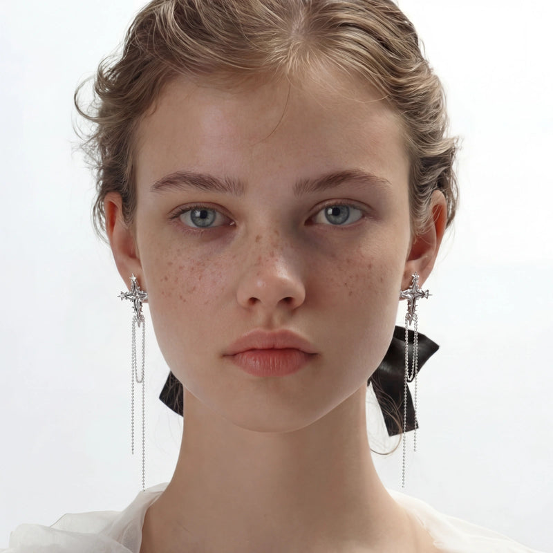 Celestial Cross Earrings