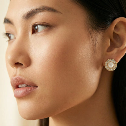 Radiant Sunburst Pearl Studs