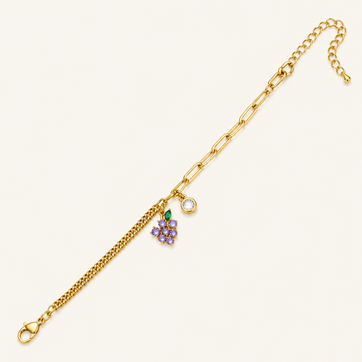 Golden Charm Cluster Anklet