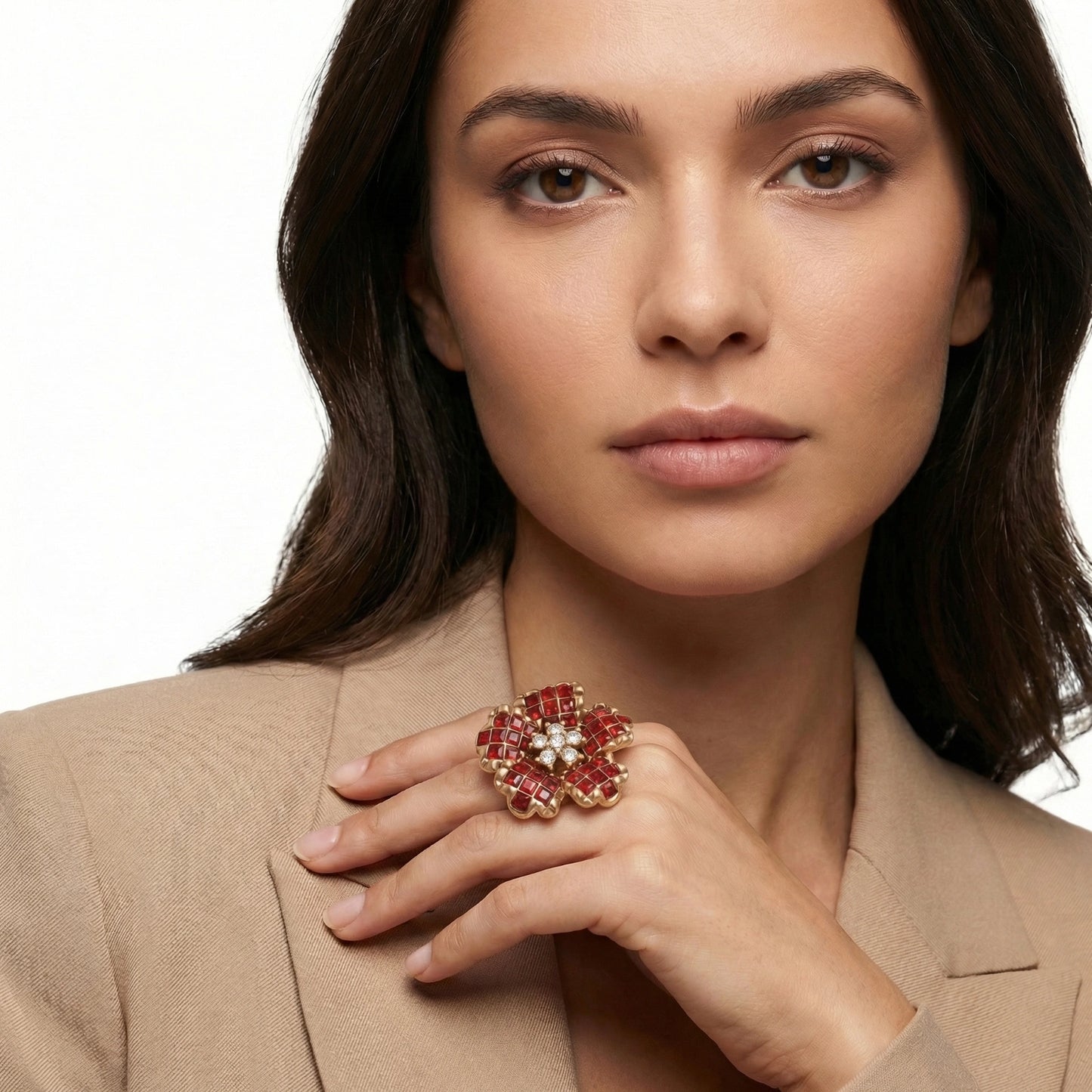 Crimson Bloom Ring