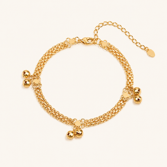 Golden Bell Charm Anklet