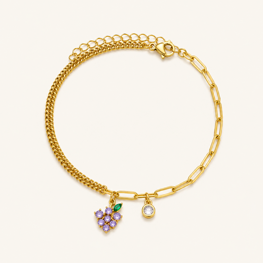 Golden Charm Cluster Anklet