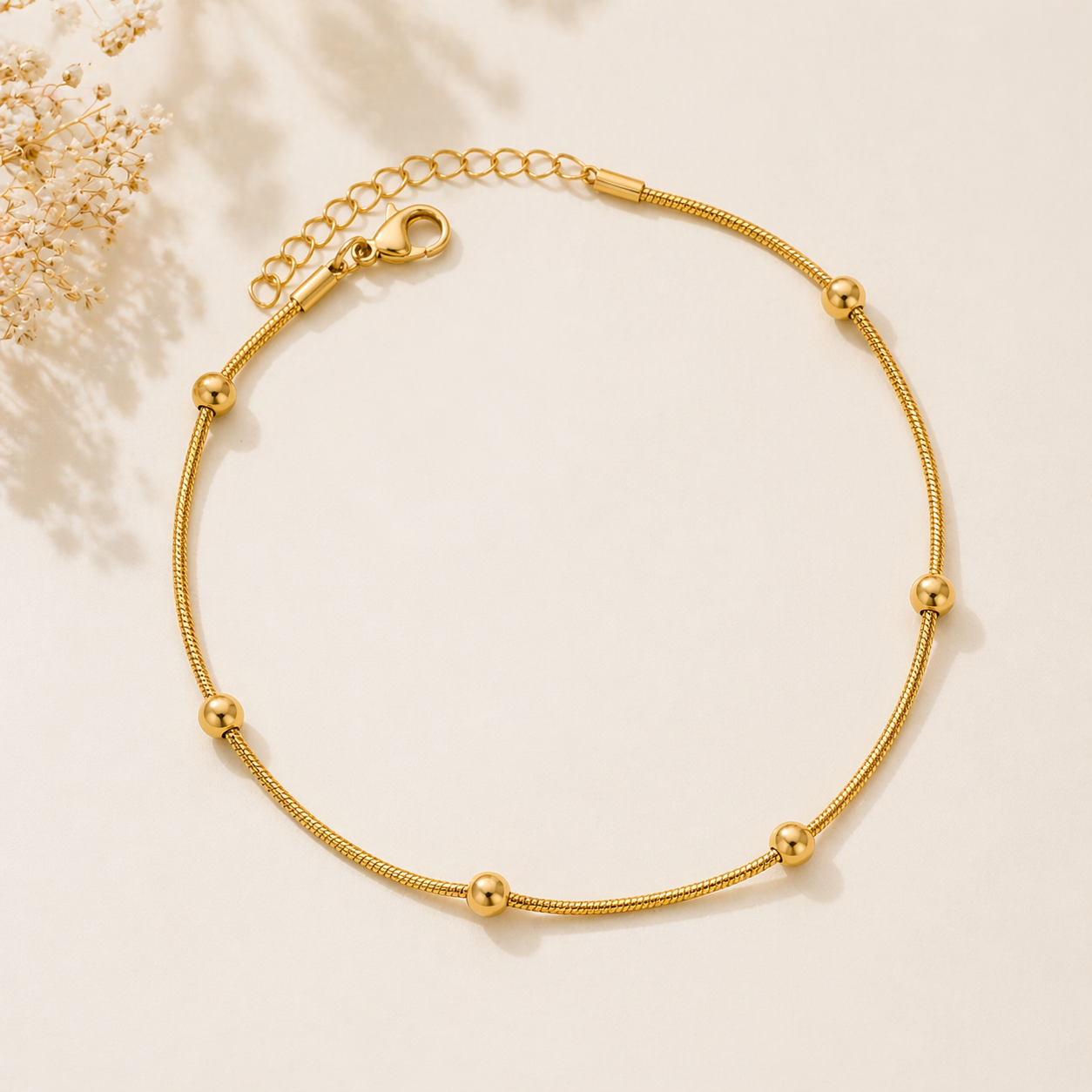 Golden Sphere Anklet