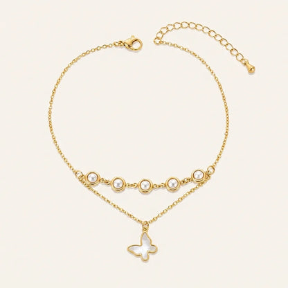Golden Dainty Charm Anklet