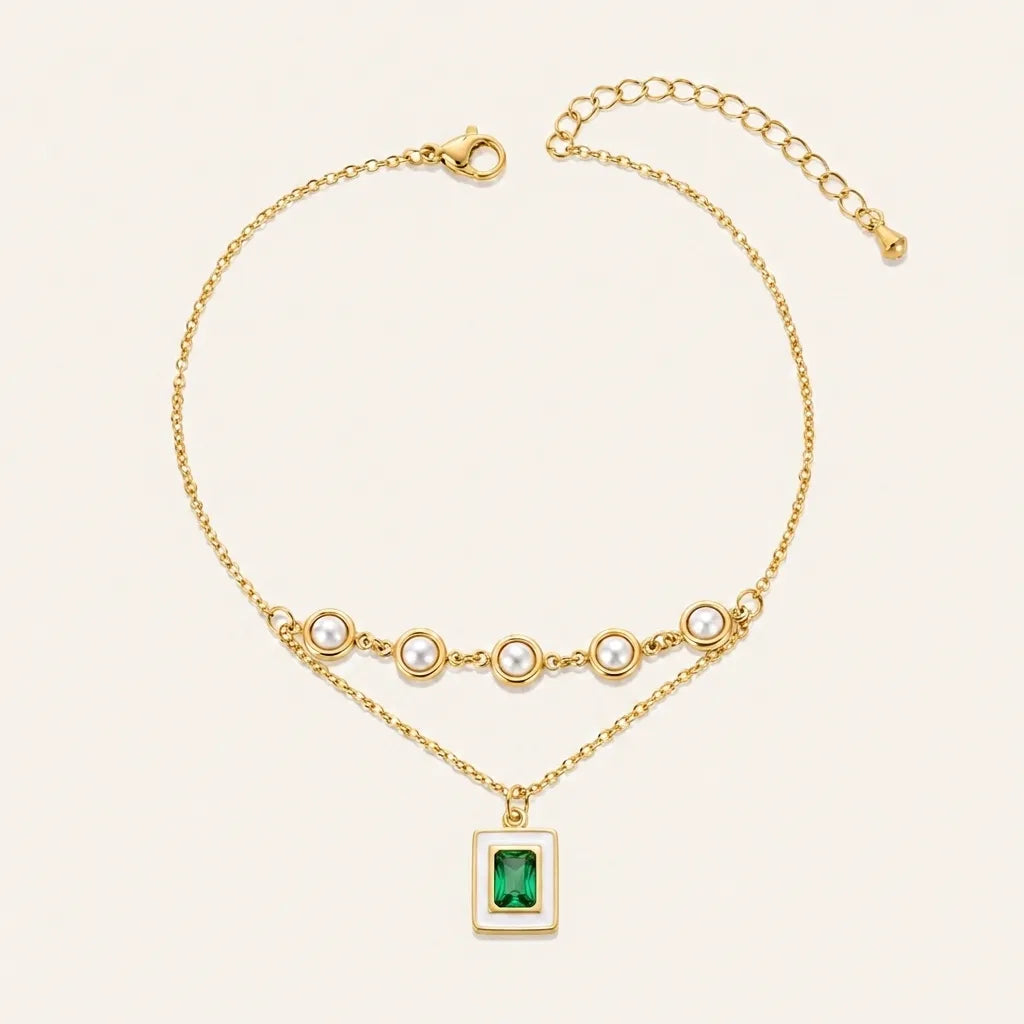 Golden Dainty Charm Anklet