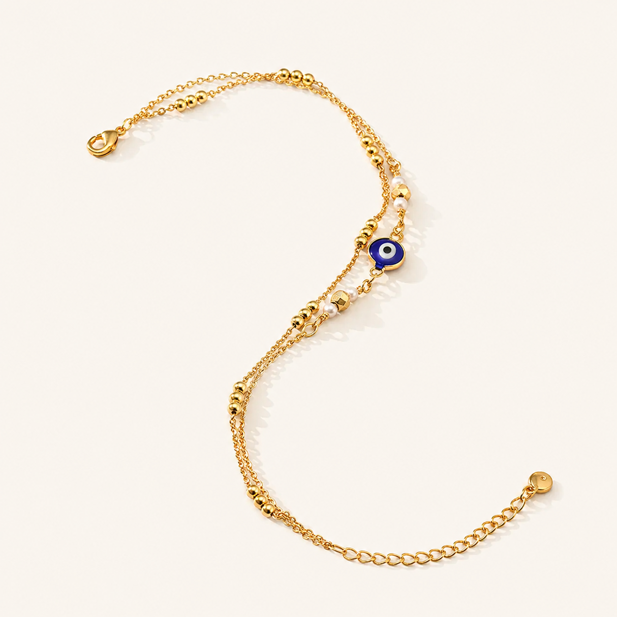 Golden Evil Eye Anklet