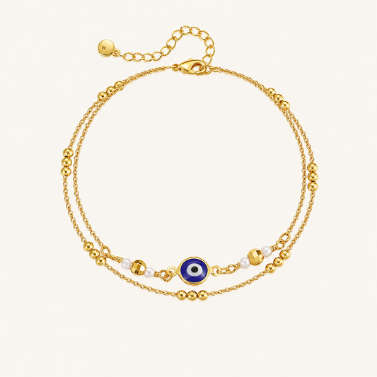 Golden Evil Eye Anklet