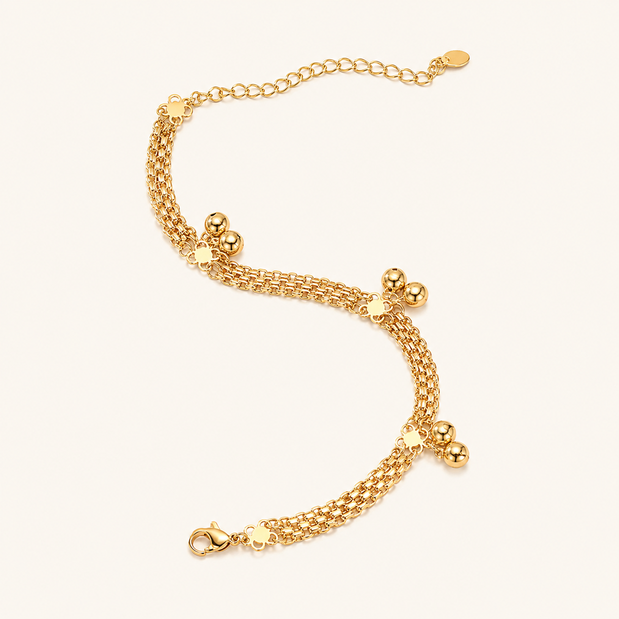 Golden Bell Charm Anklet