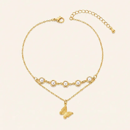 Golden Dainty Charm Anklet